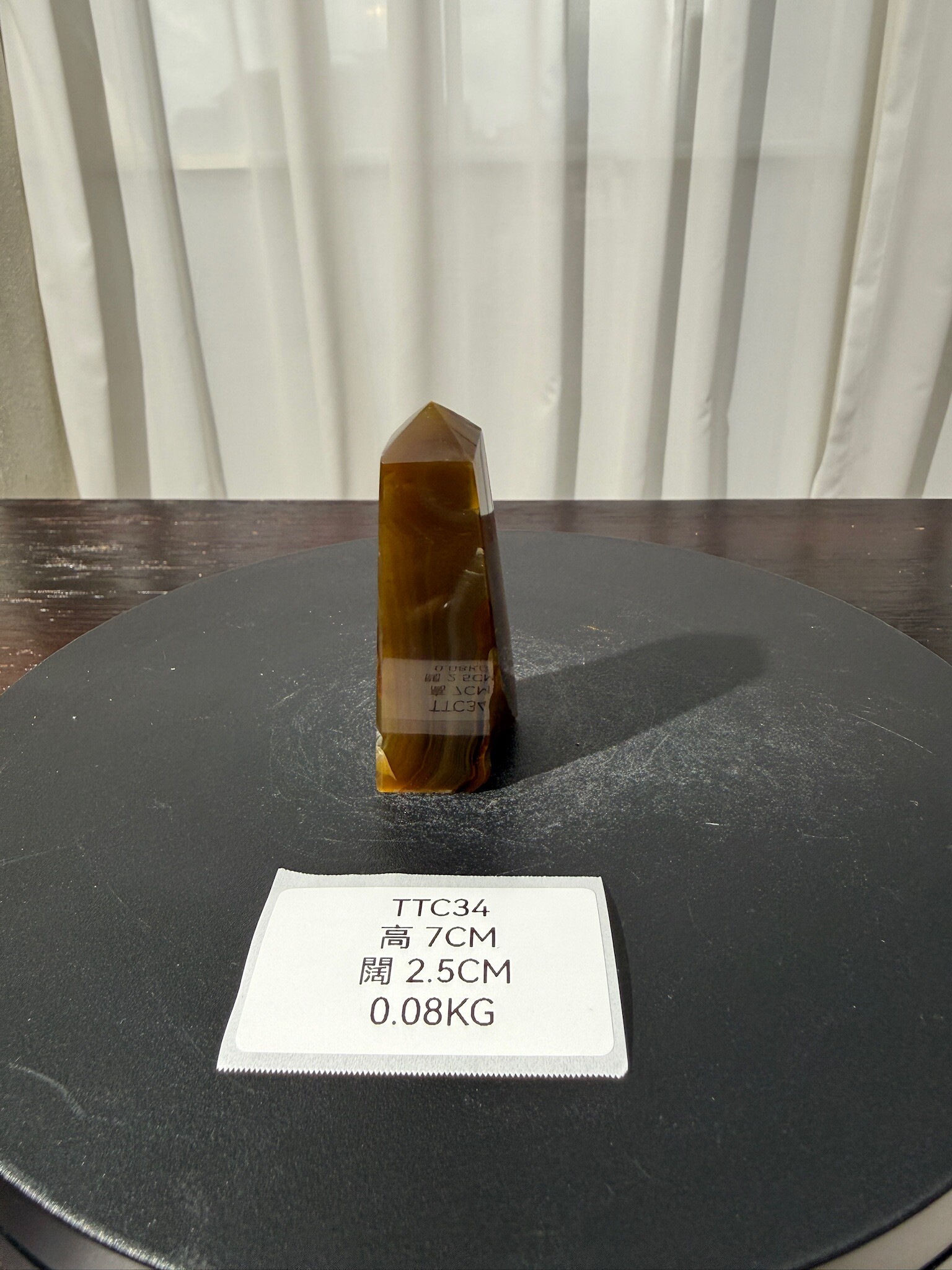 ZA566 TTC34 瑪瑙水晶方尖碑 高度7cm 闊度2.5cm 重量0.08kg