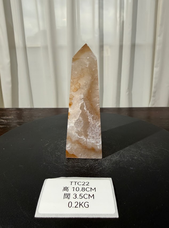 ZA554 TTC22 瑪瑙水晶方尖碑 高度10.8cm 闊度3.5cm 重量0.2kg