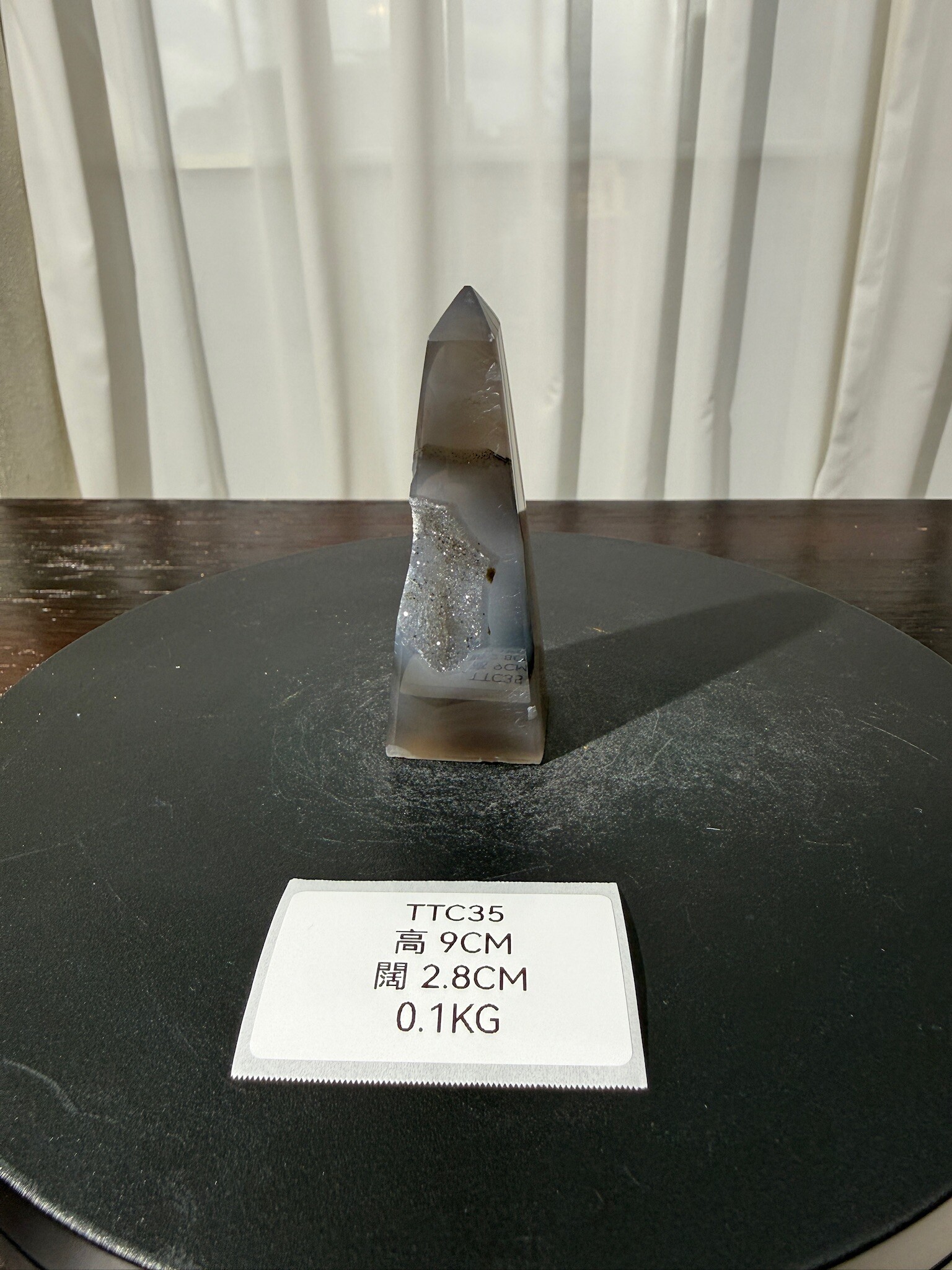 ZA567 TTC35 瑪瑙水晶方尖碑 高度9cm 闊度2.8cm 重量0.1kg