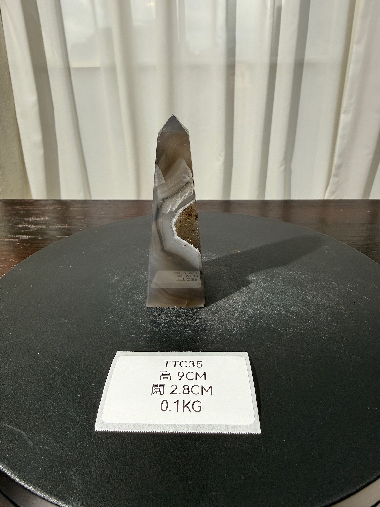 ZA567 TTC35 瑪瑙水晶方尖碑 高度9cm 闊度2.8cm 重量0.1kg