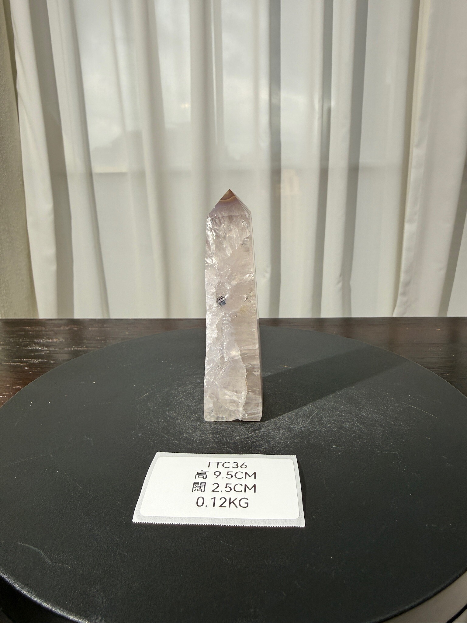 ZA568 TTC36 瑪瑙水晶方尖碑 高度9.5cm 闊度2.5cm 重量0.12kg