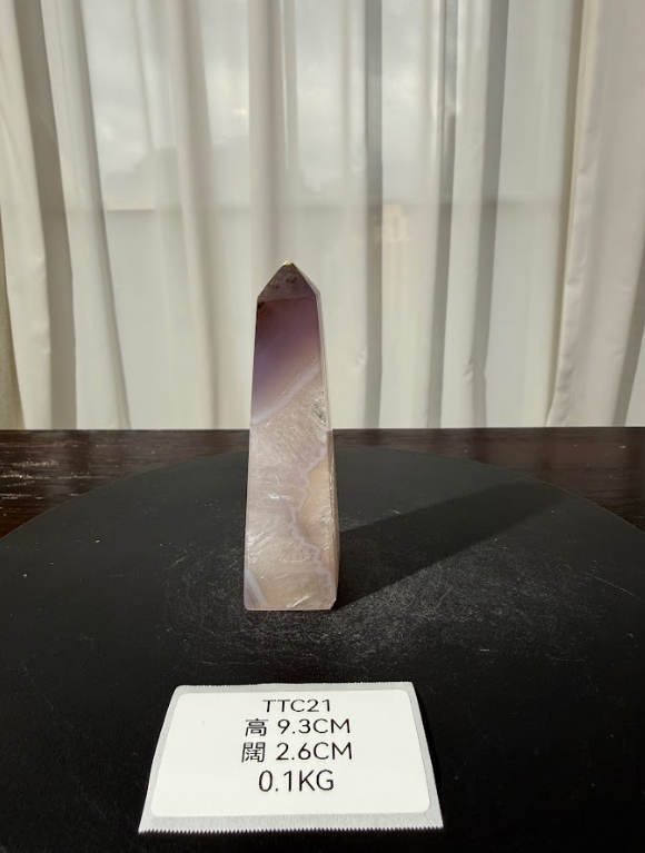 ZA553 TTC21 瑪瑙水晶方尖碑 高度9.3cm 闊度2.6cm 重量0.1kg