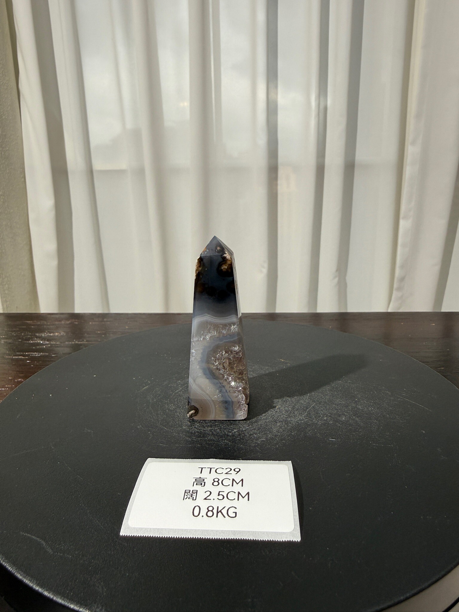 ZA561 TTC29 瑪瑙水晶方尖碑 高度8cm 闊度2.5cm 重量0.08kg