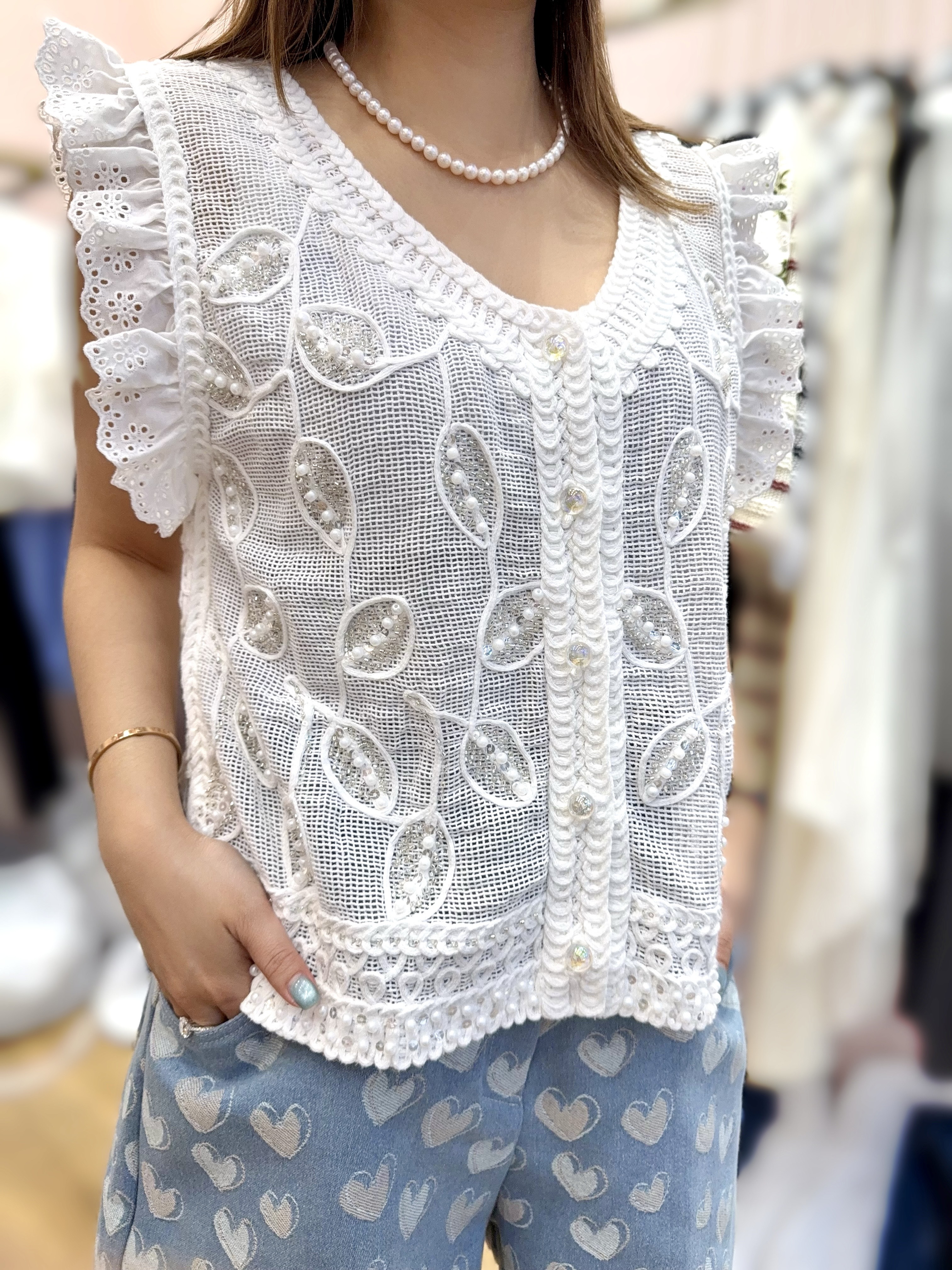 Ot78   校長開心價   閃石背心  胸 41 -43 長20.5   $399