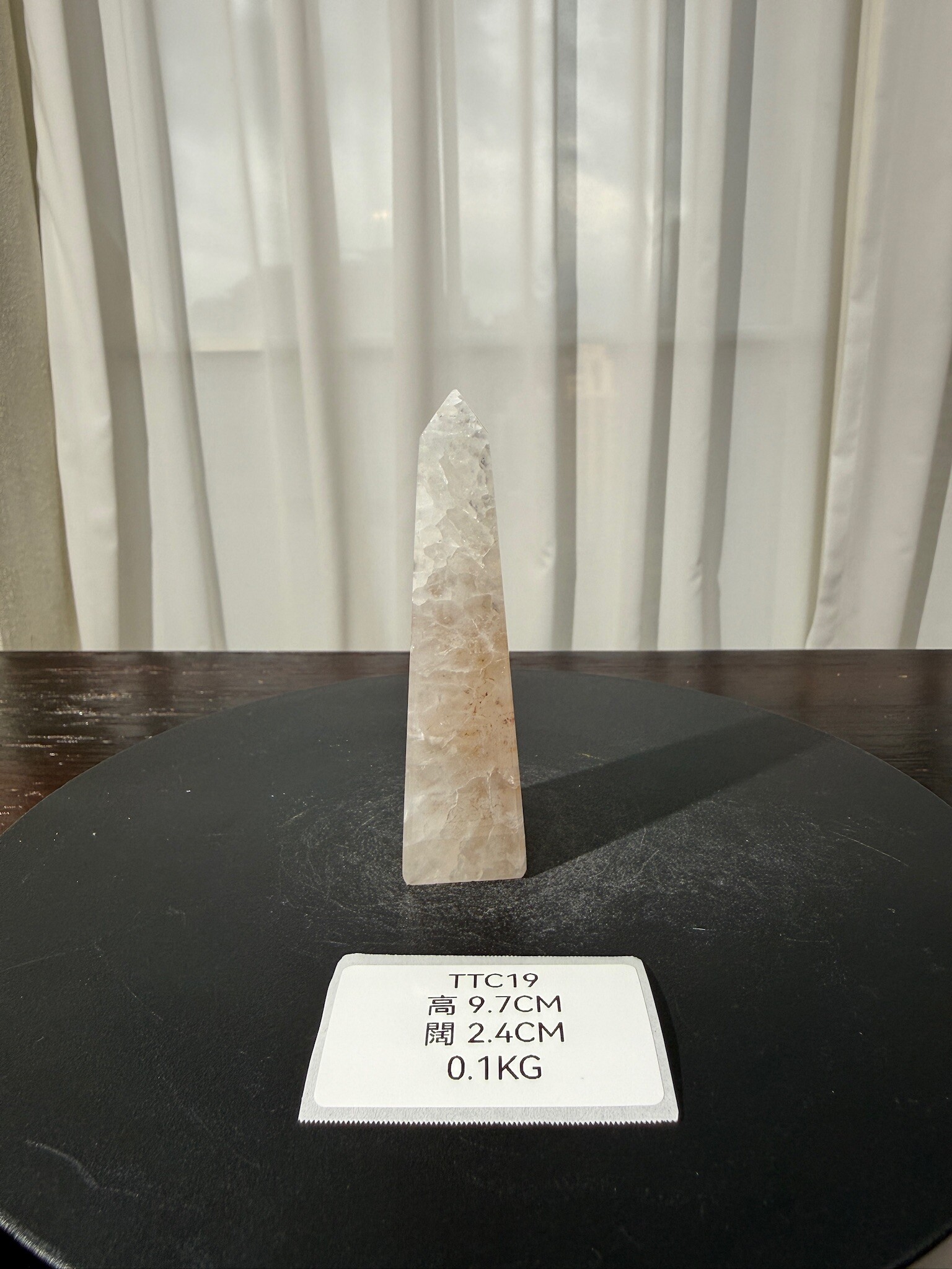 ZA551 TTC19 瑪瑙水晶方尖碑 高度9.7cm 闊度2.4cm 重量0.1kg