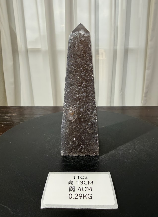 ZA535 TTC3 瑪瑙水晶方尖碑 高度13cm 闊度4cm 重量0.29kg