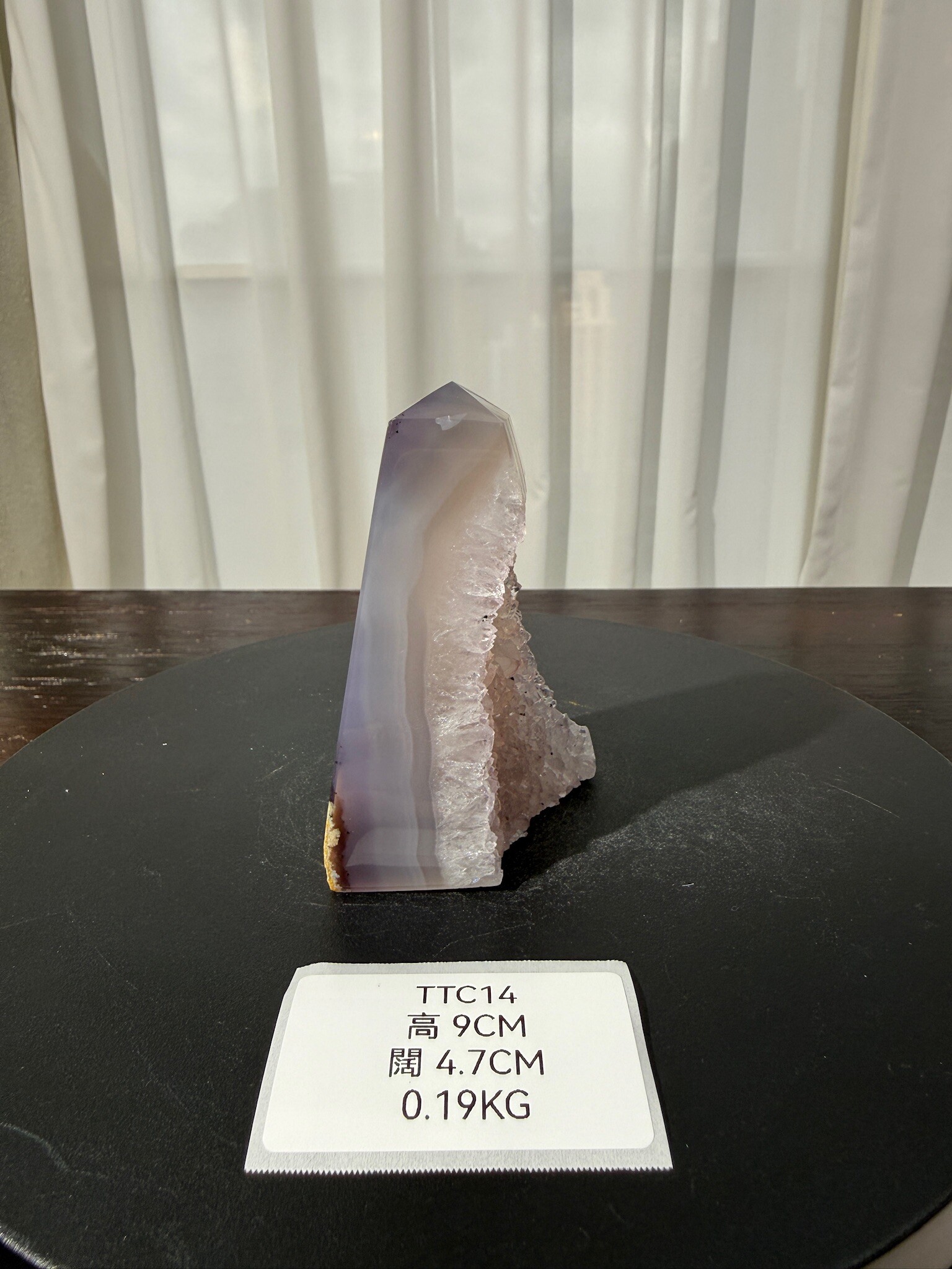 ZA546 TTC14 瑪瑙水晶方尖碑 高度9cm 闊度4.7cm 重量0.19kg