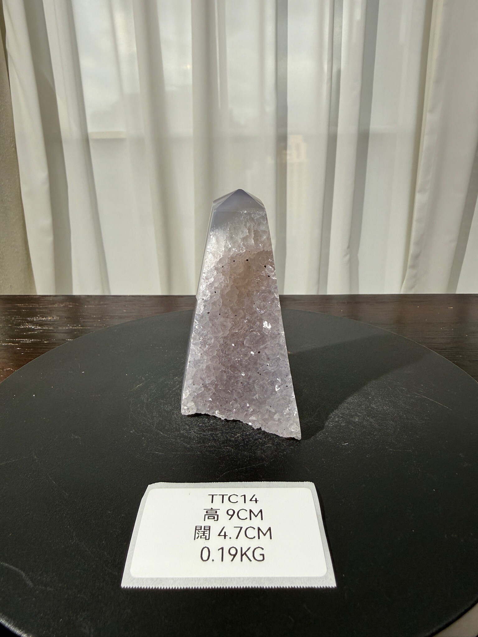 ZA546 TTC14 瑪瑙水晶方尖碑 高度9cm 闊度4.7cm 重量0.19kg