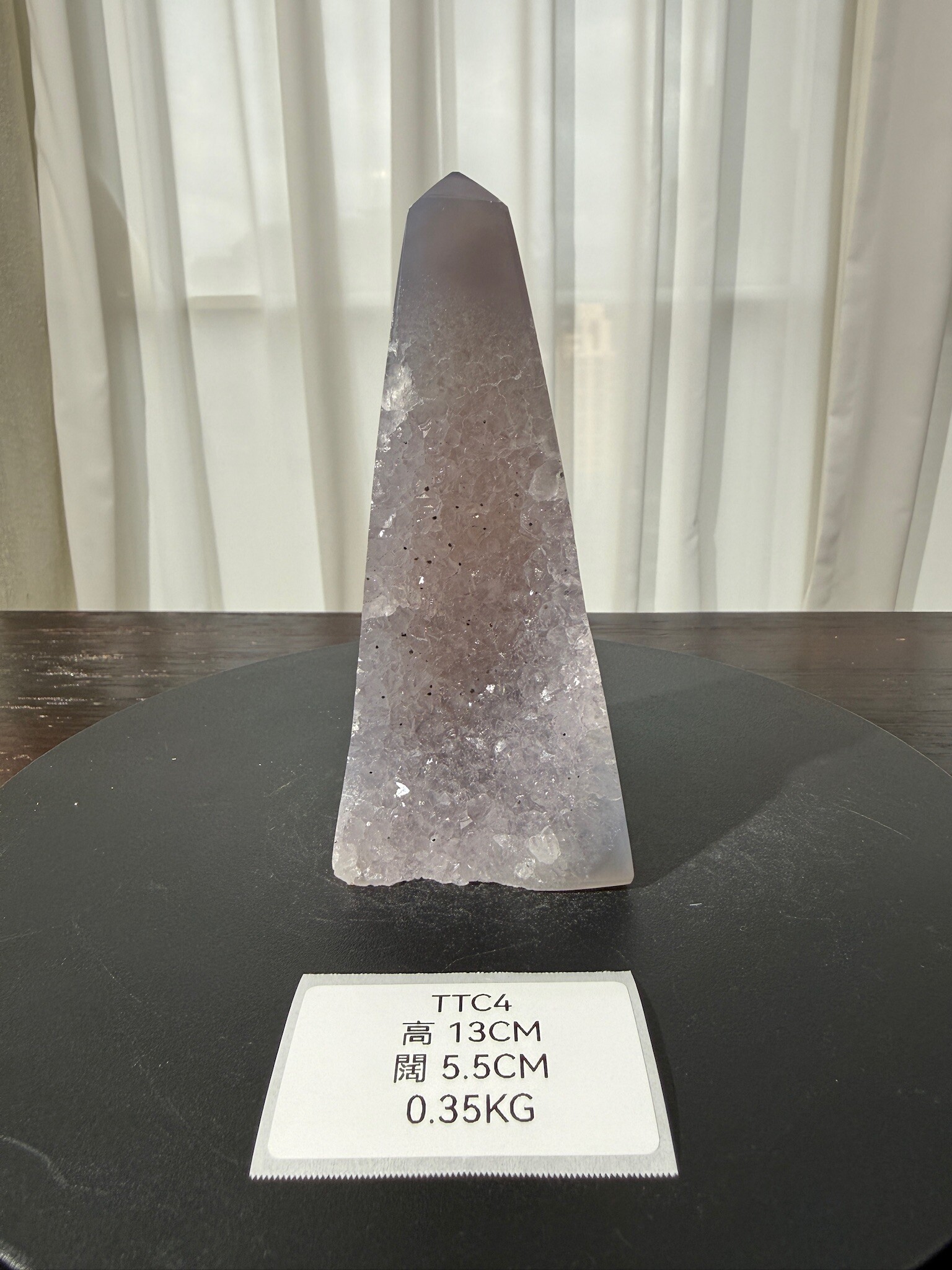 ZA536 TTC4 瑪瑙水晶方尖碑 高度13cm 闊度5.5cm 重量0.35kg