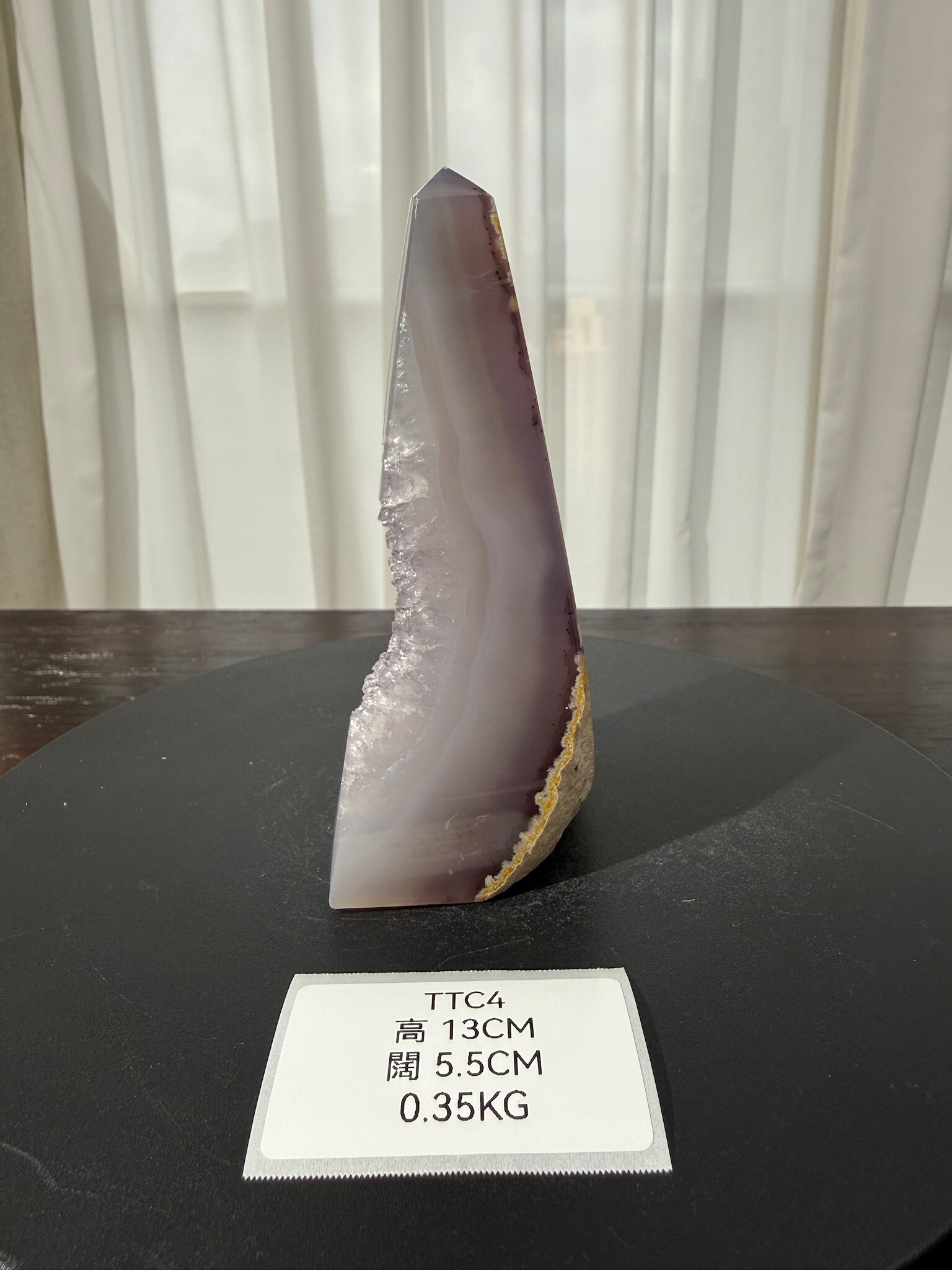 ZA536 TTC4 瑪瑙水晶方尖碑 高度13cm 闊度5.5cm 重量0.35kg