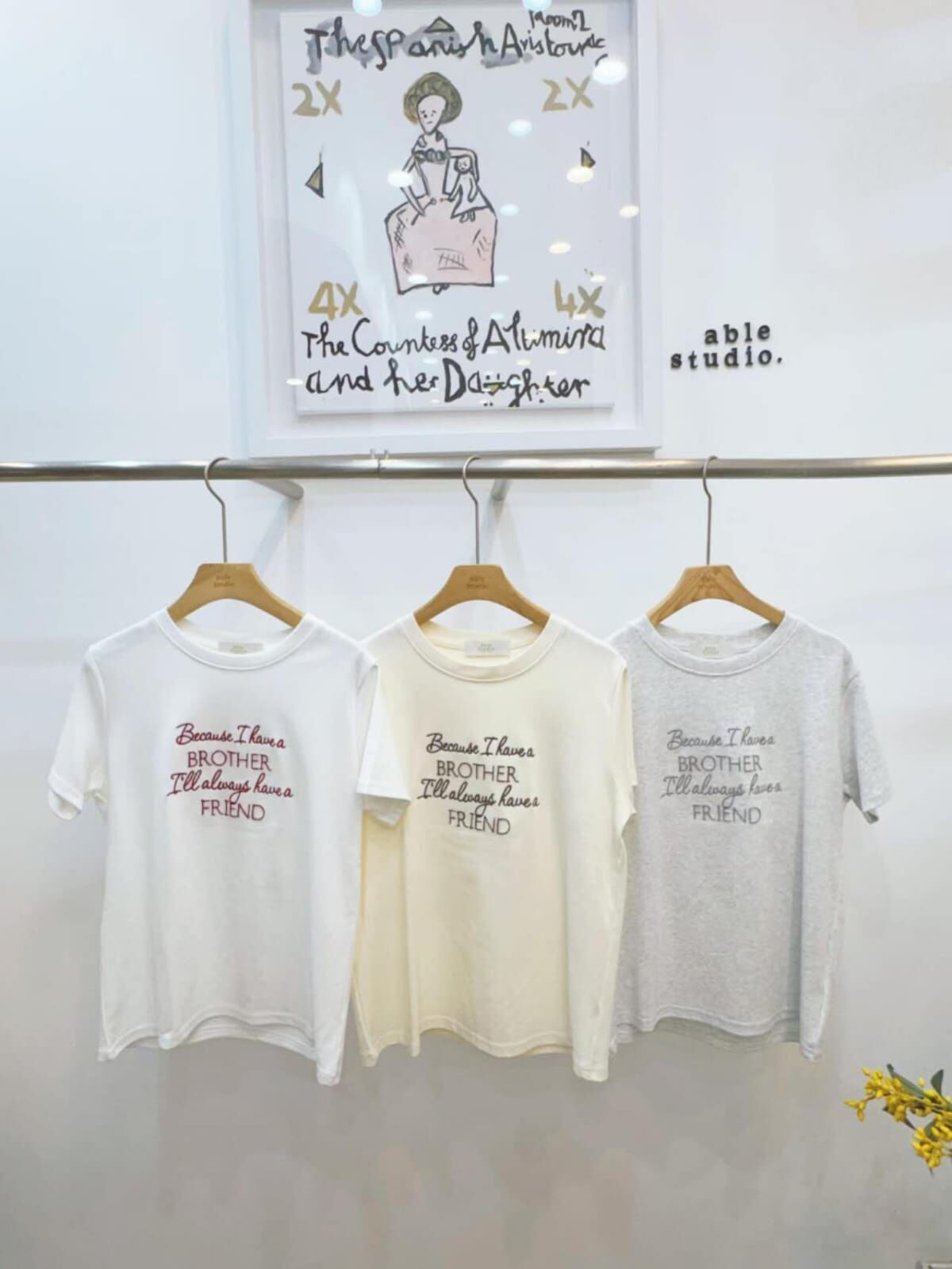 AS6132 刺繡字母Tee