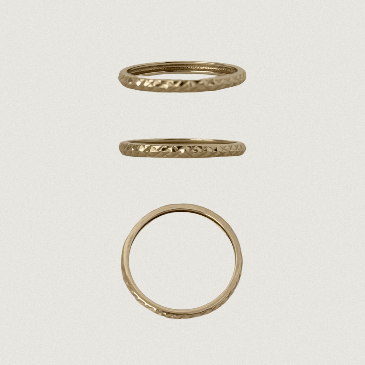 ZHU - 礦石紋理14K金戒