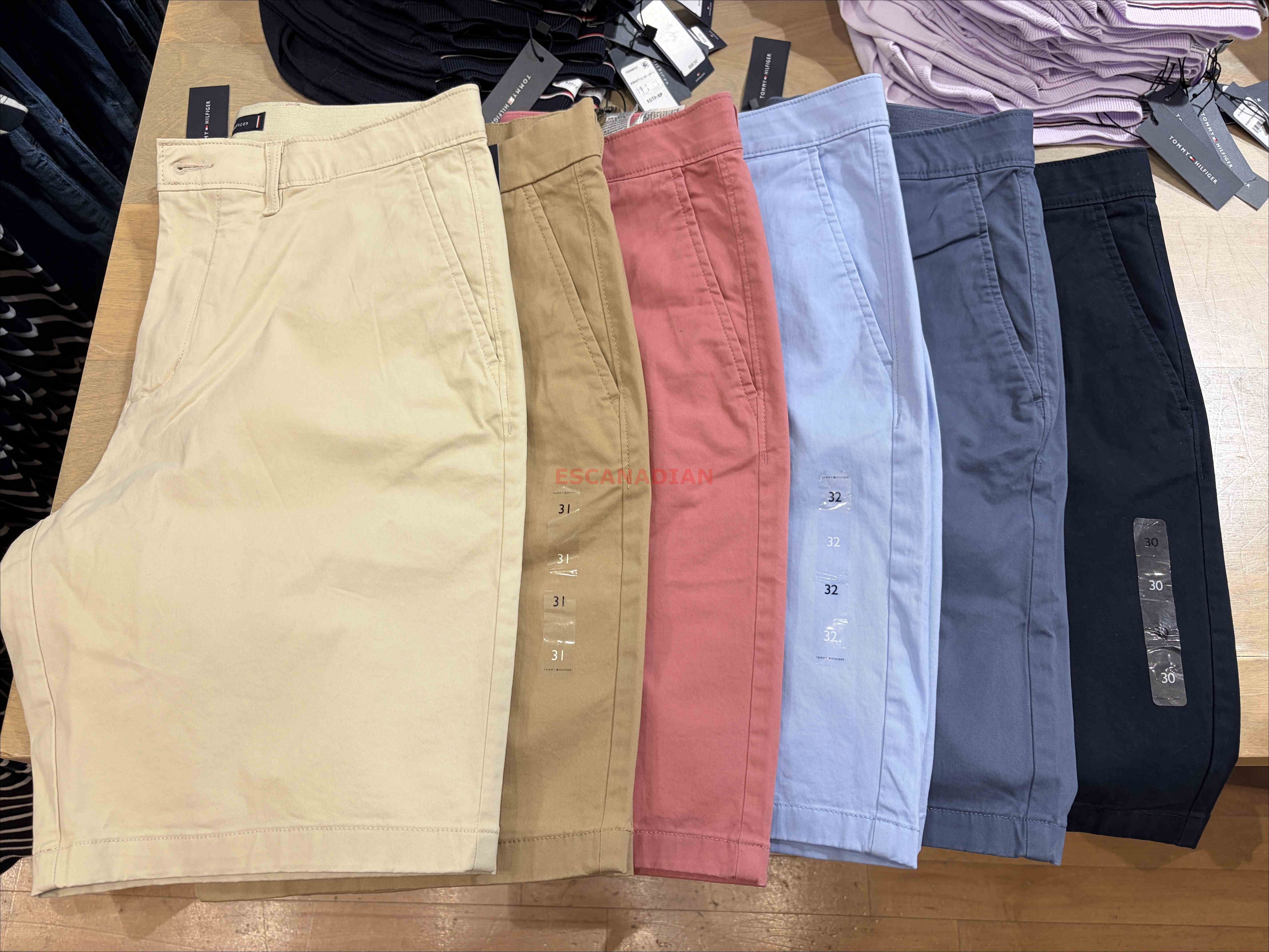 TOMMY 男大人 經典款 素面 工作短褲 (長度9) (6色)