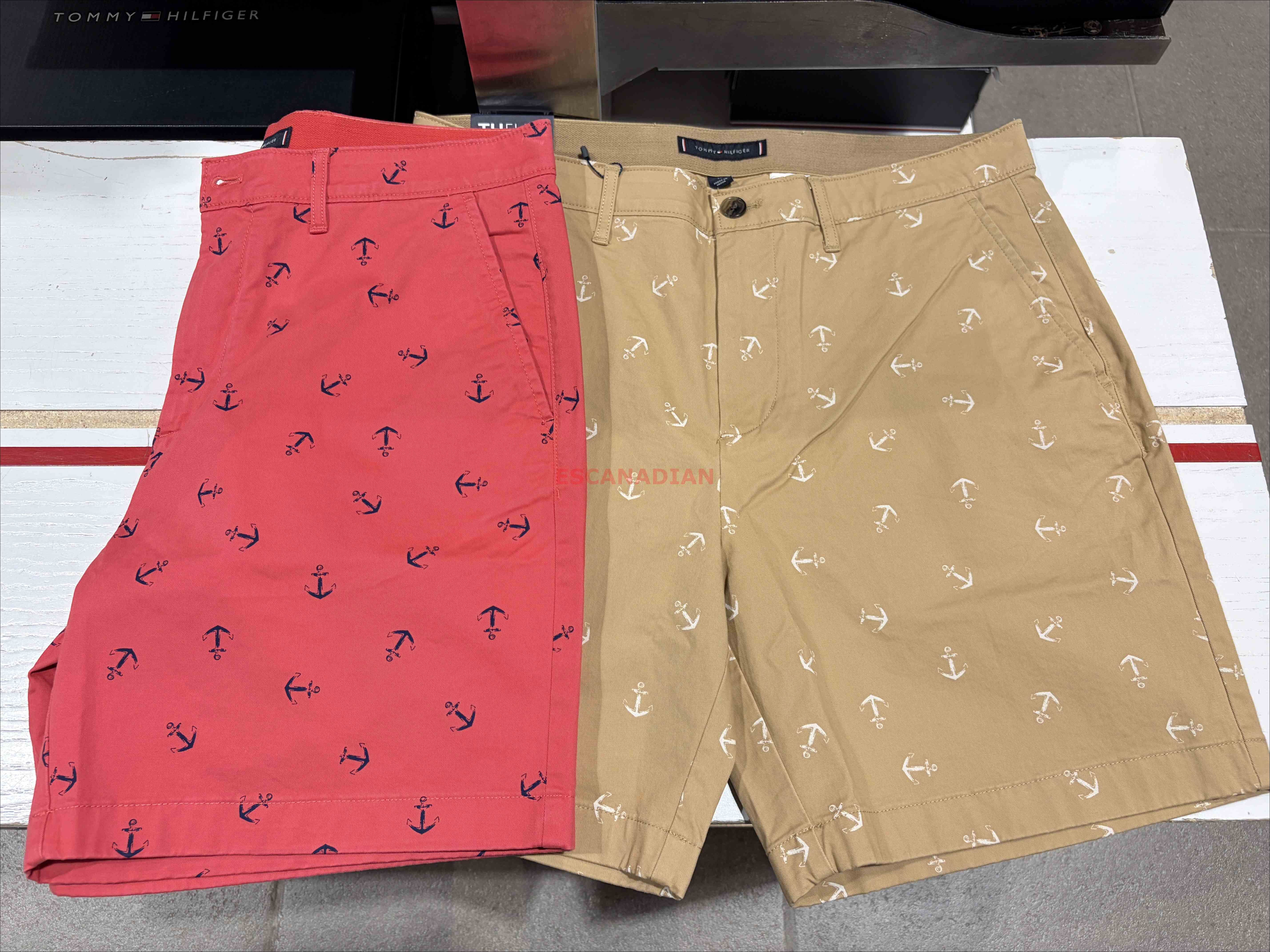 TOMMY 男大人 滿版圖案 短版膝上 工作短褲  (長度7) (2色)