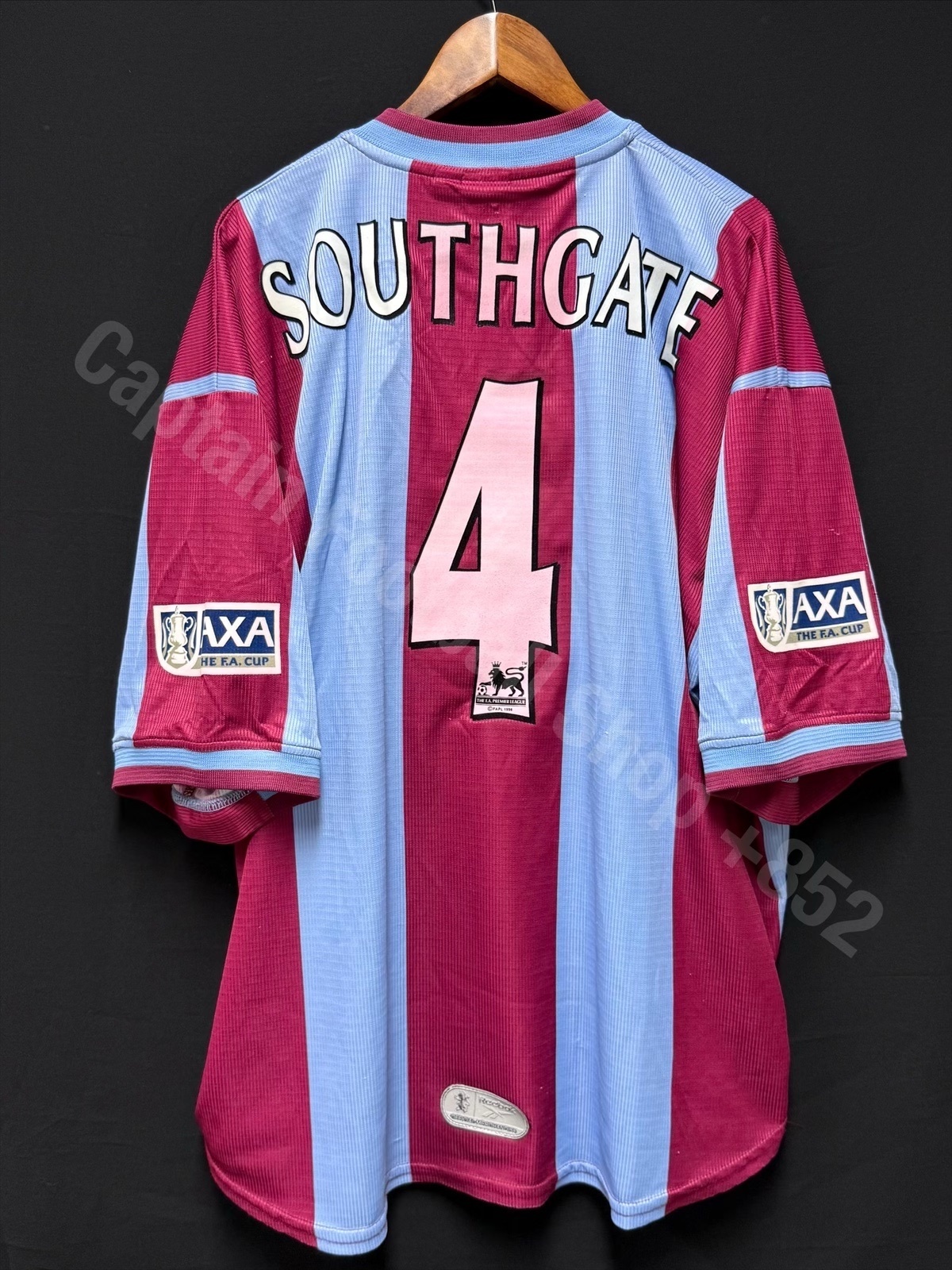 デ*ク様 Reebok Aston Villa シャツ ゲームシャツ 46”/4 Aston Villa 1999-2000 FA Cup Final Reebok Home Shirt #4