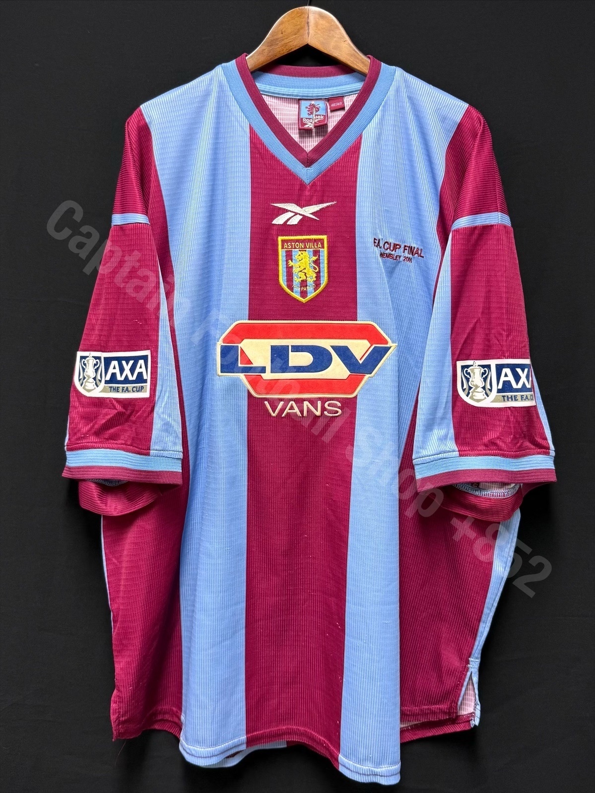 Aston Villa 1999-2000 FA Cup Final Reebok Home Shirt #4 SOUTHGATE