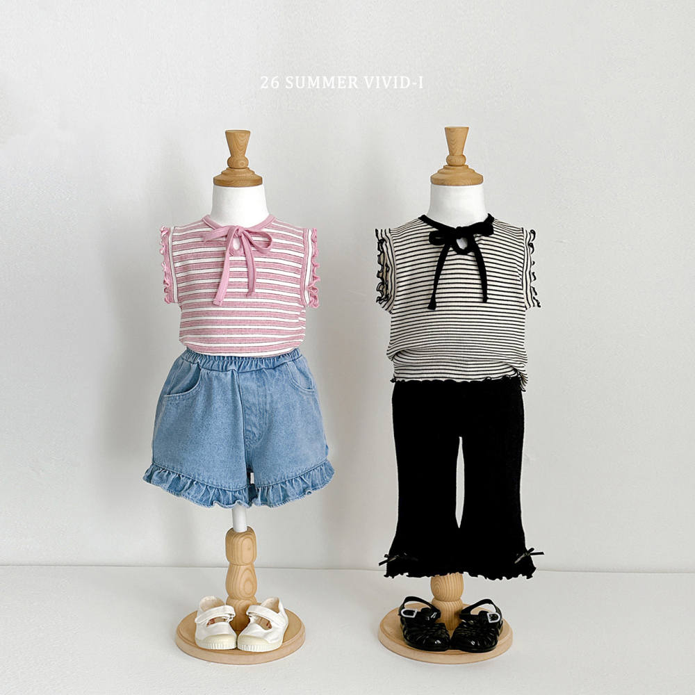 90-140 VV 緞帶條紋背心 3色