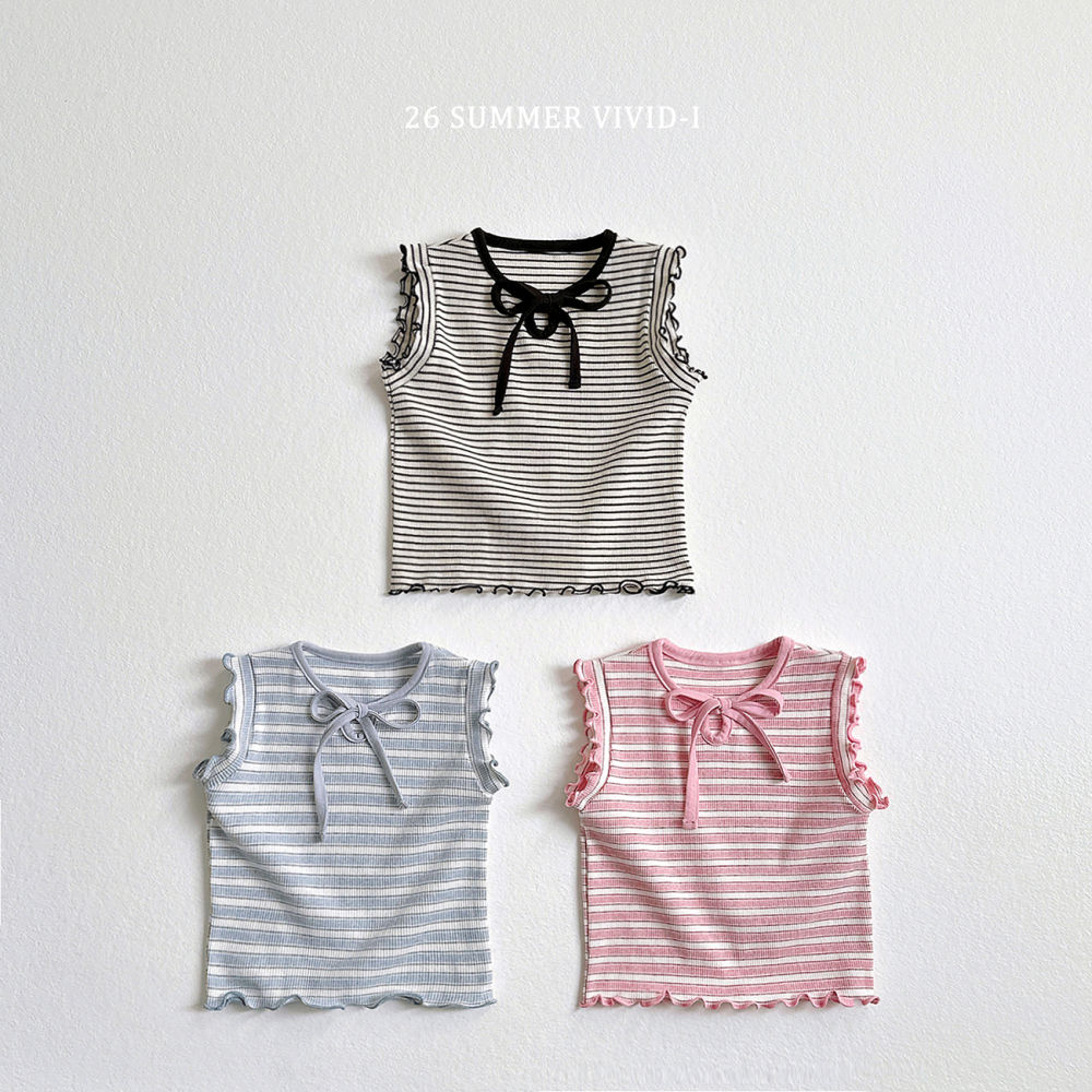 90-140 VV 緞帶條紋背心 3色