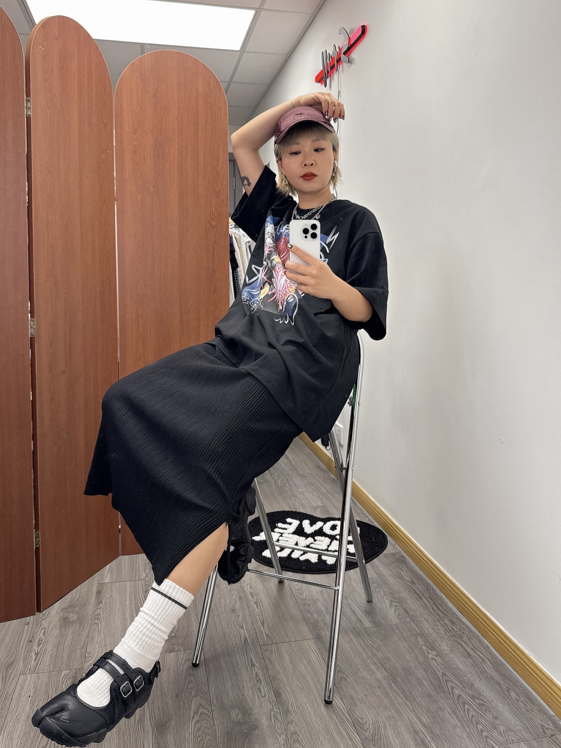 瘦長超彈褶褶黑SK