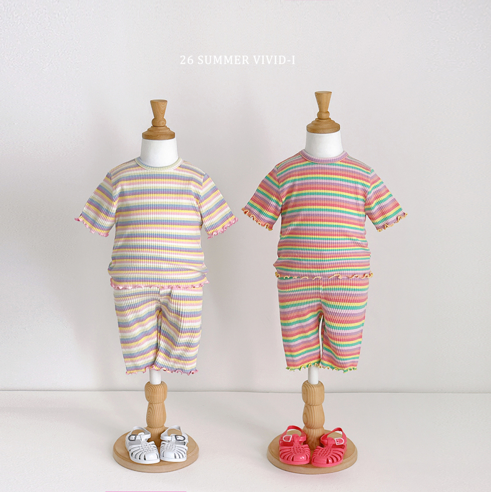 90-140 VV 彩虹捲邊上衣 3色