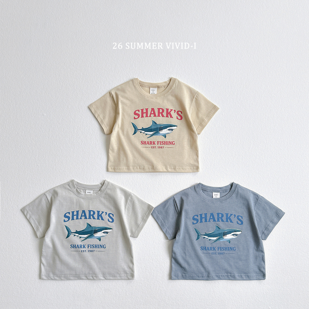 90-140 VV 蝦嘟嘟鯊魚上衣 3色