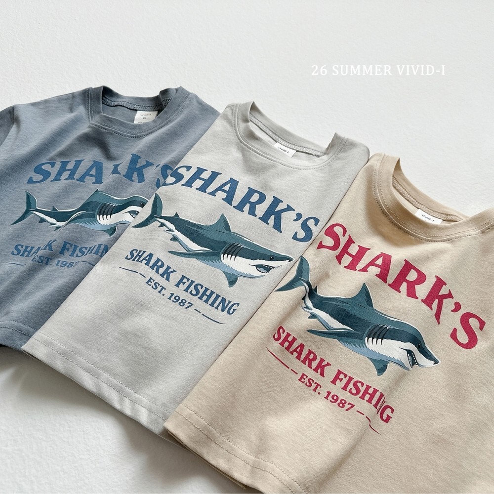 90-140 VV 蝦嘟嘟鯊魚上衣 3色