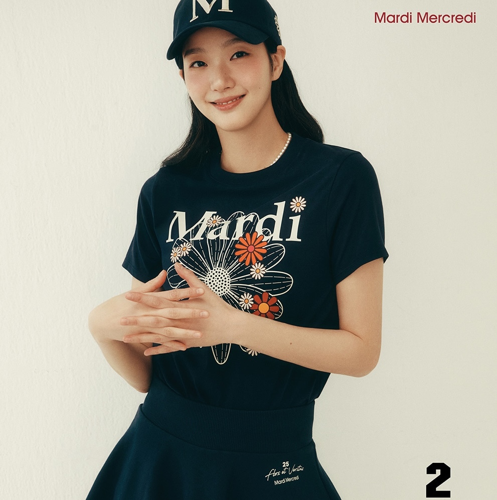 MARDI MERCREDI SLIM FLOWER BLOSSOM TEE ( 4 Colours )
