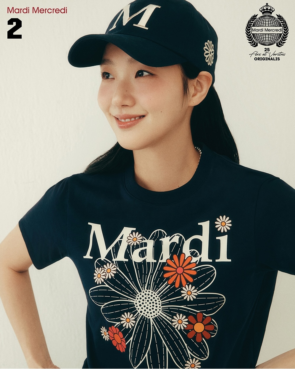MARDI MERCREDI SLIM FLOWER BLOSSOM TEE ( 4 Colours )