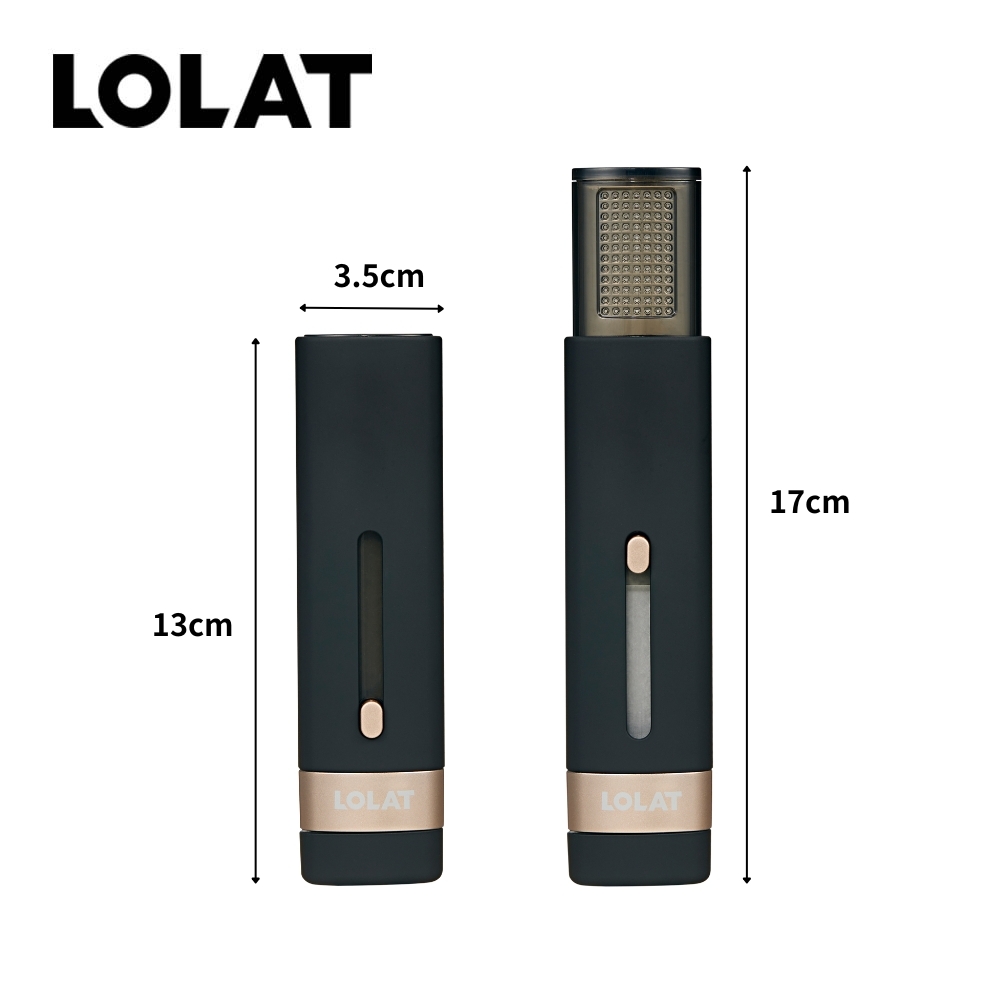 LOLAT單段過濾伸縮旅行用蓮蓬頭-黑色HS604Z