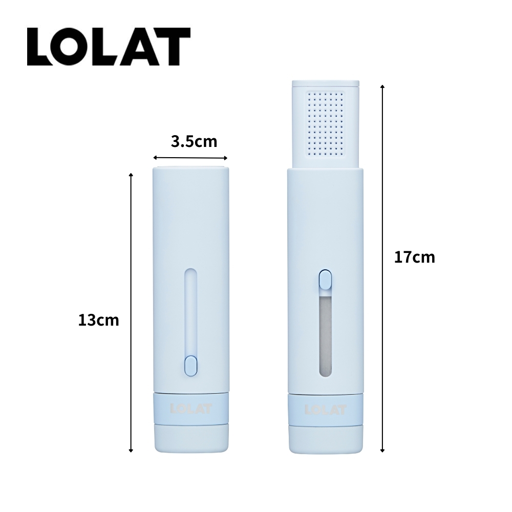 LOLAT單段過濾伸縮旅行用蓮蓬頭-藍色HS604U