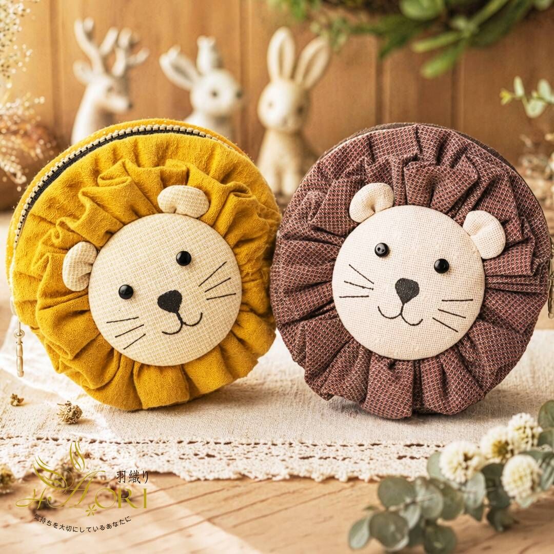 販售原尺寸【紙型】(抽縐褶式獅子頭零錢包)