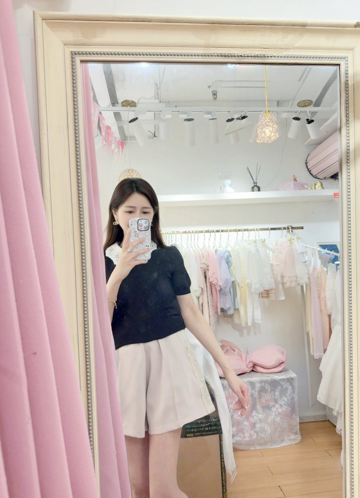 Side lace chiffon bottom 💖