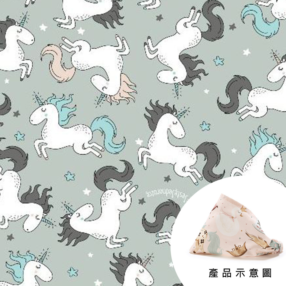 La Millou波蘭 歐萌造型頭帶｜童話獨角獸(綠底)