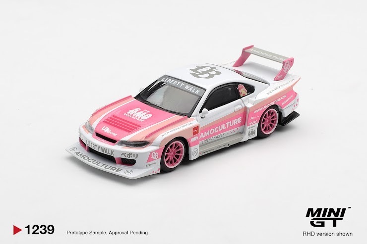 PO-$99 * MINI GT * 1:64 1239 Nissan SILVIA (S15) LB-Super Silhouette AMOCULTURE RHD