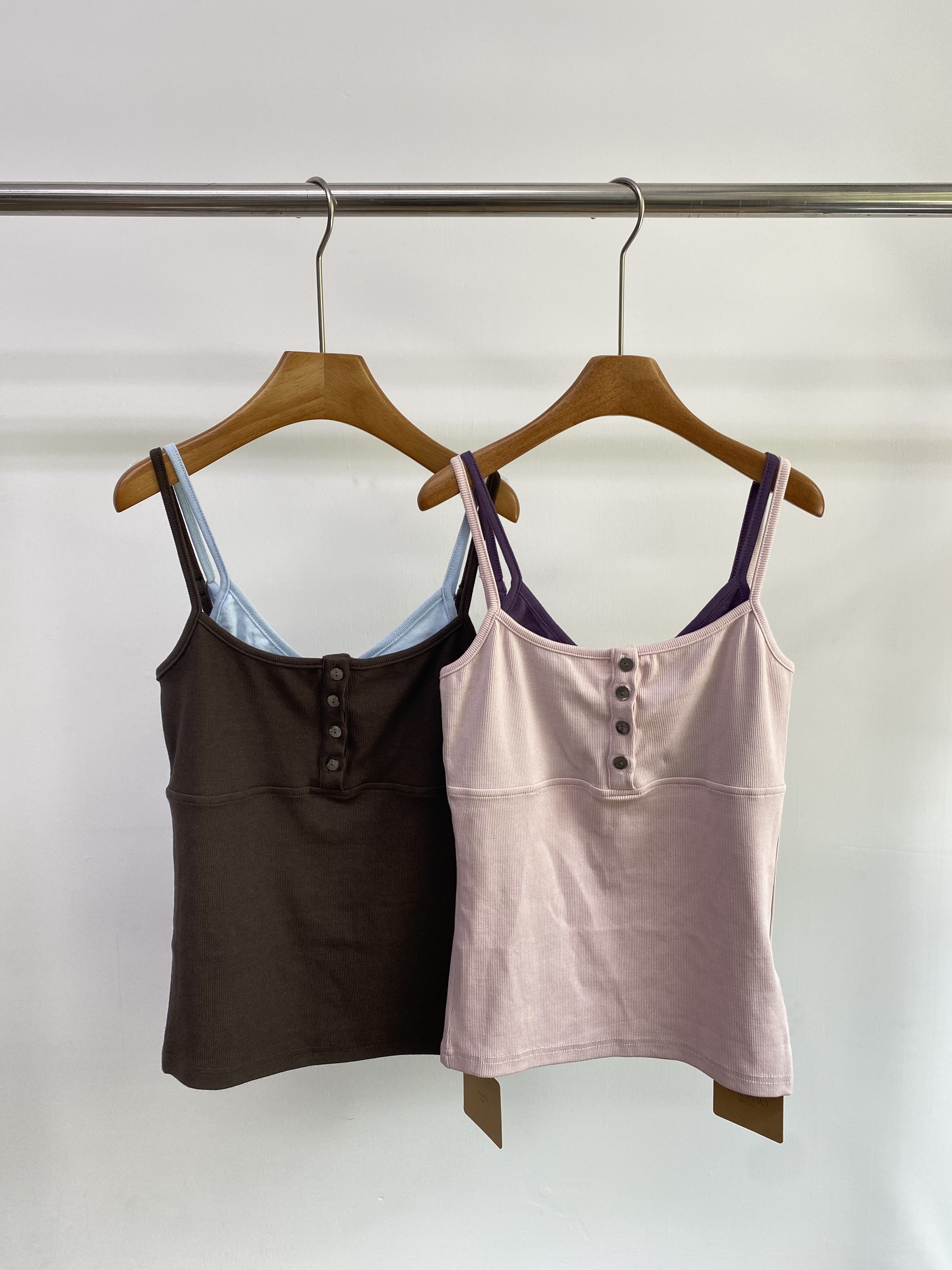 W00196撞色兩件式背心