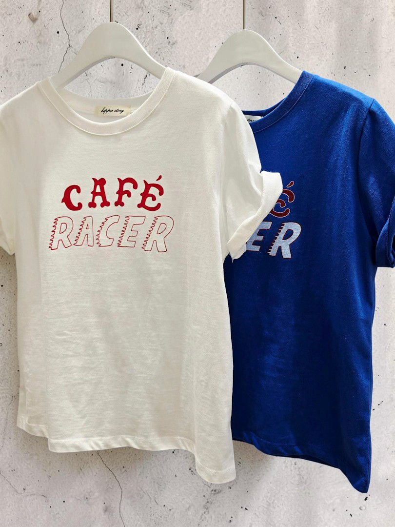 CAFE RACER印花★復古美式字母棉T