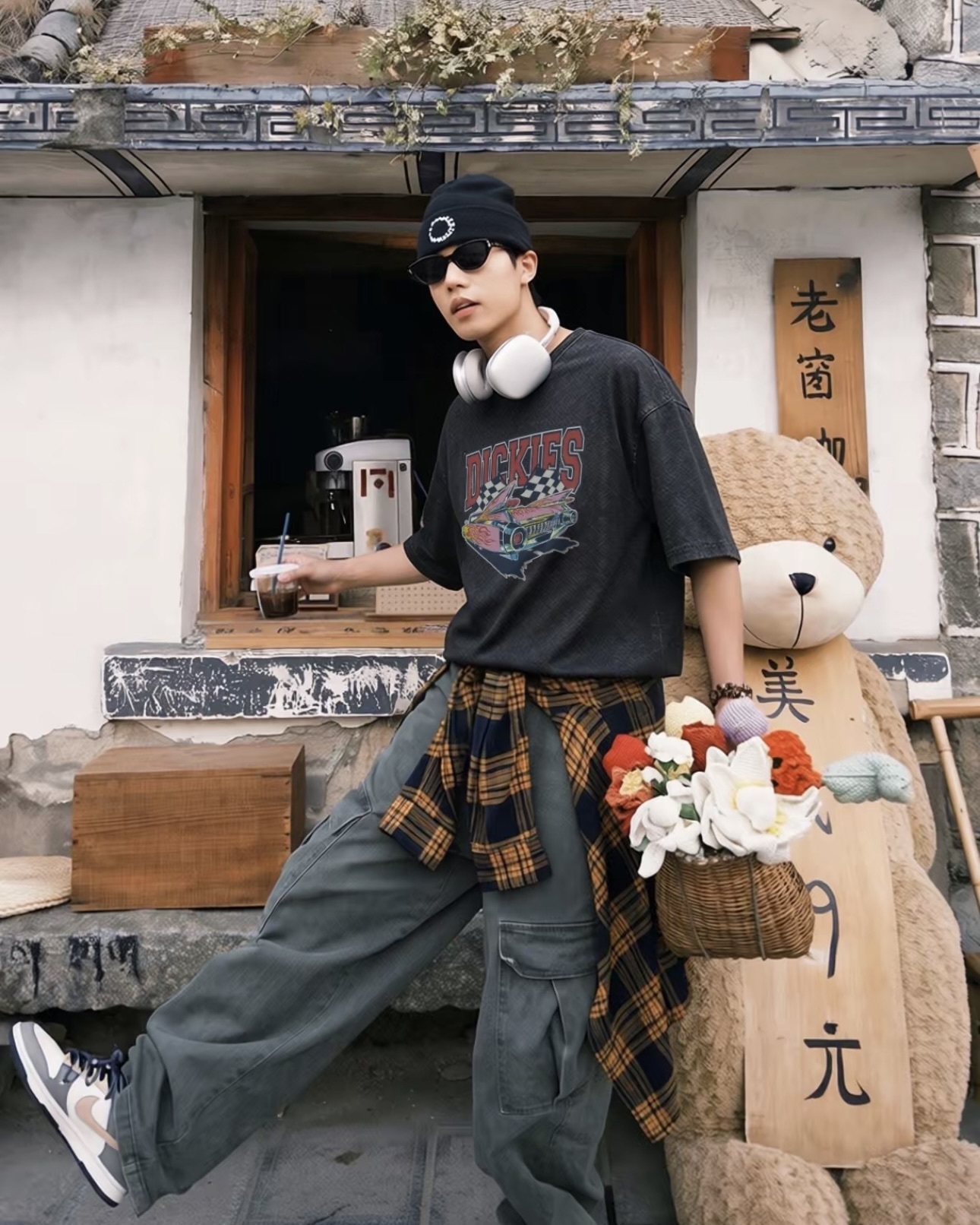 #預購 Dickies 美式復古 做舊水洗 Vintage 字母賽車寬鬆短踢 DKU262MKTD02 五色