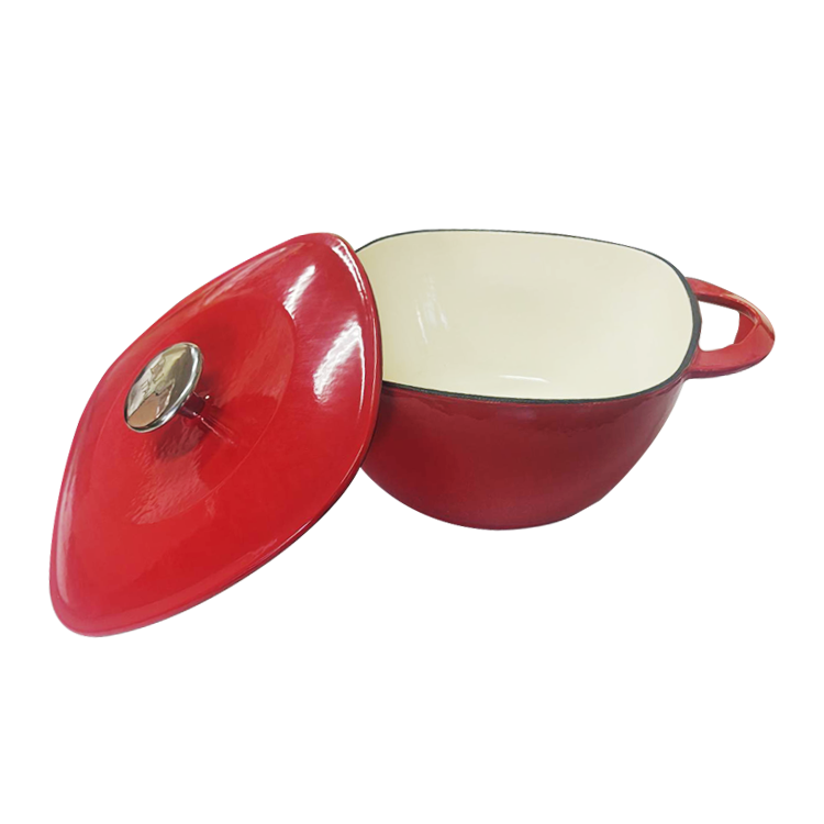 【BUON】鑄鐵鍋-優雅紅(方圓型) 鑄鐵鍋 琺瑯 琺瑯鍋 優雅 廚具 餐具 鍋子 鍋具