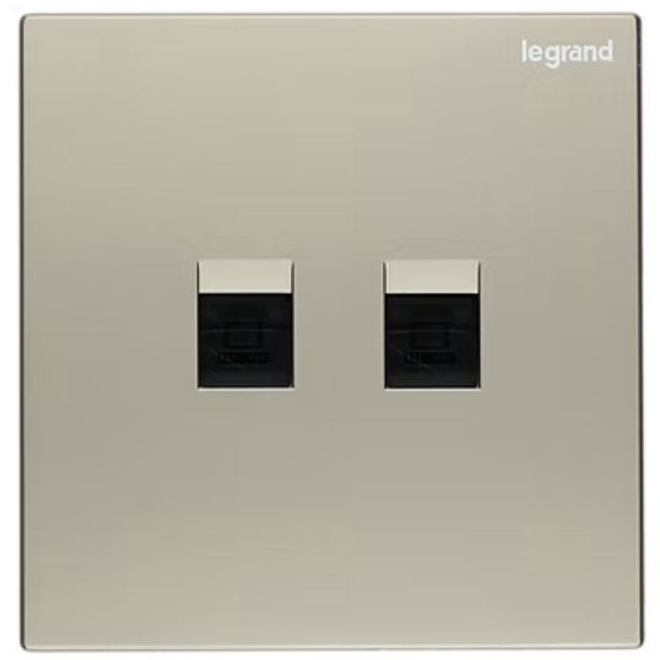Legrand 羅格朗 Galion 兩位cat6 電腦插座 (白色/香檳金/深沙銀/玫瑰金/碳素黑/櫻花粉)