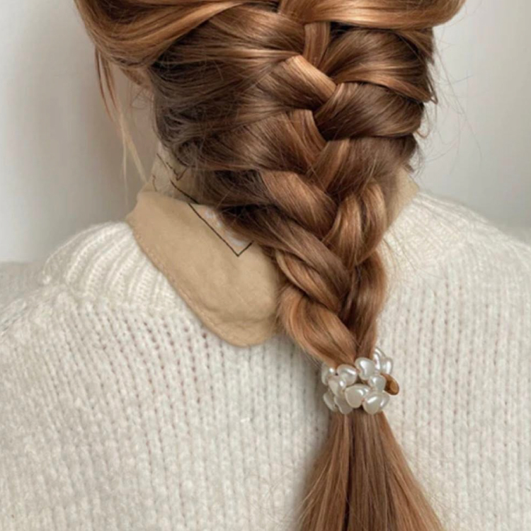 法國 SCRUNCHIE IS BACK BICHOUS 手工髮飾 珍珠 愛心