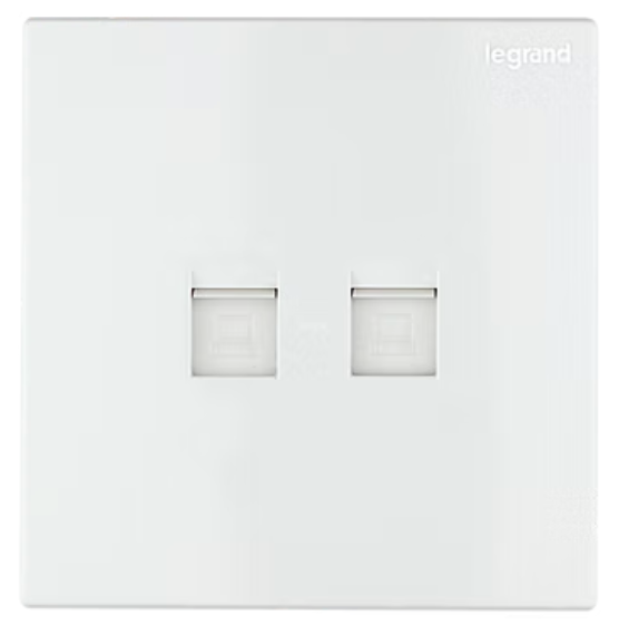 Legrand 羅格朗 Galion 兩位cat5e 電腦插座 (白色/香檳金/深沙銀/玫瑰金/碳素黑/櫻花粉)