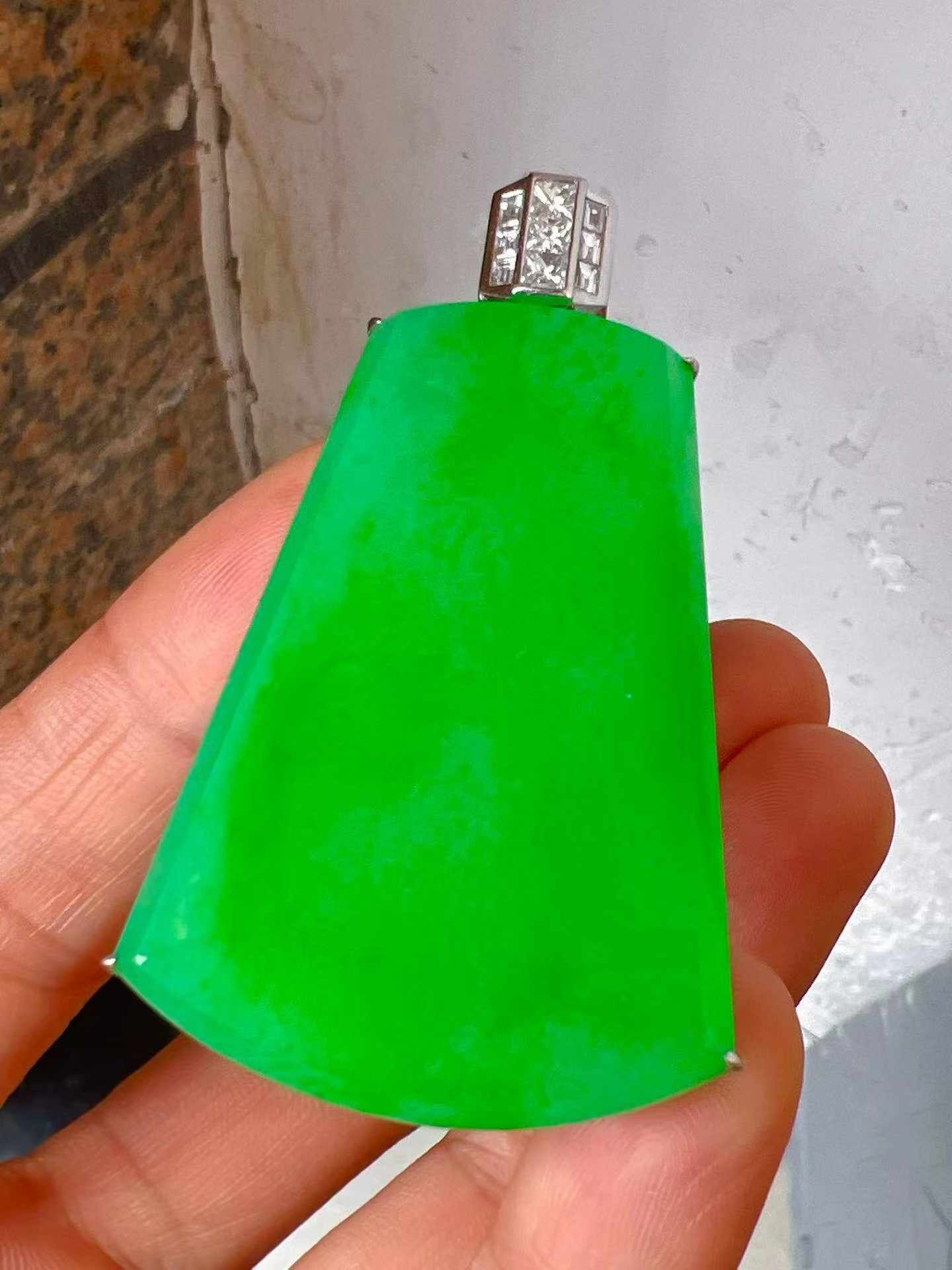 4165350 翡翠高冰陽綠平安牌