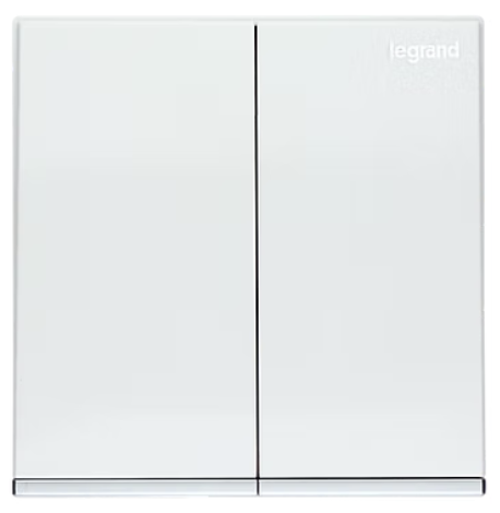 Legrand 羅格朗 Galion 兩位十字開關掣 (白色/香檳金/深沙銀/玫瑰金/碳素黑/櫻花粉)