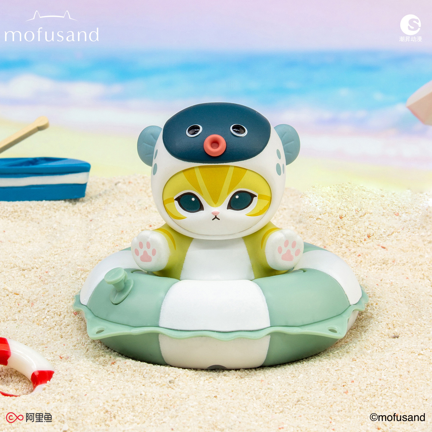 Mofusand 貓福珊迪 - 游泳圈系列 印章 盒抽 (6款6入)
