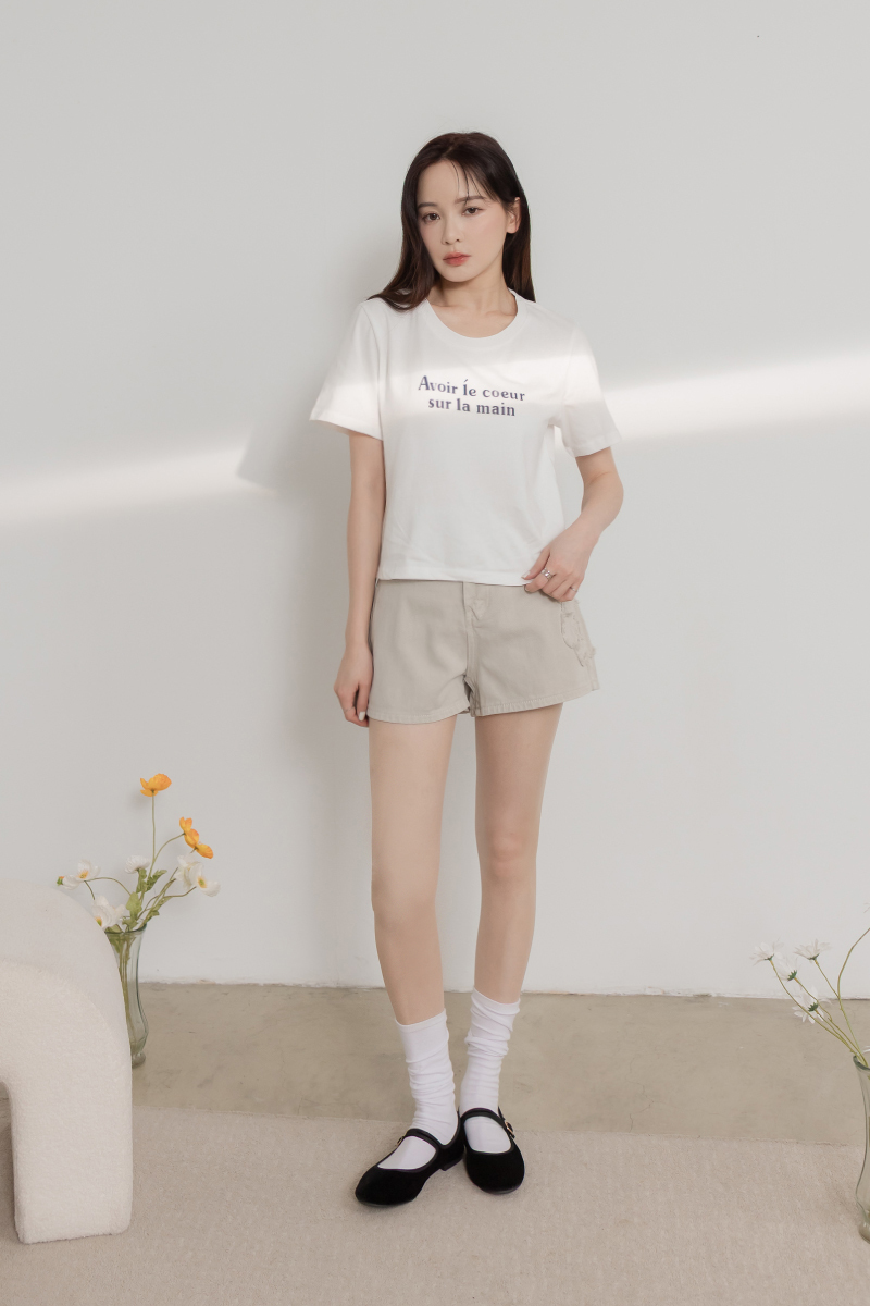 簡約印字棉T