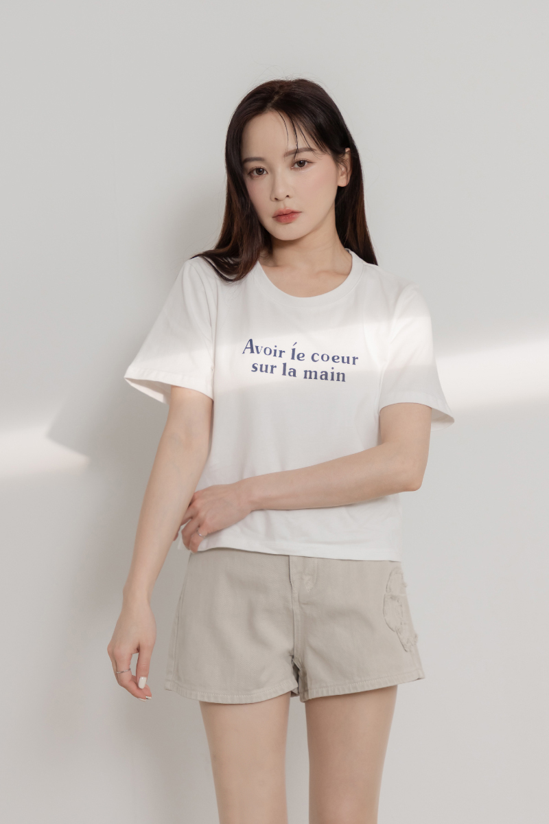 簡約印字棉T
