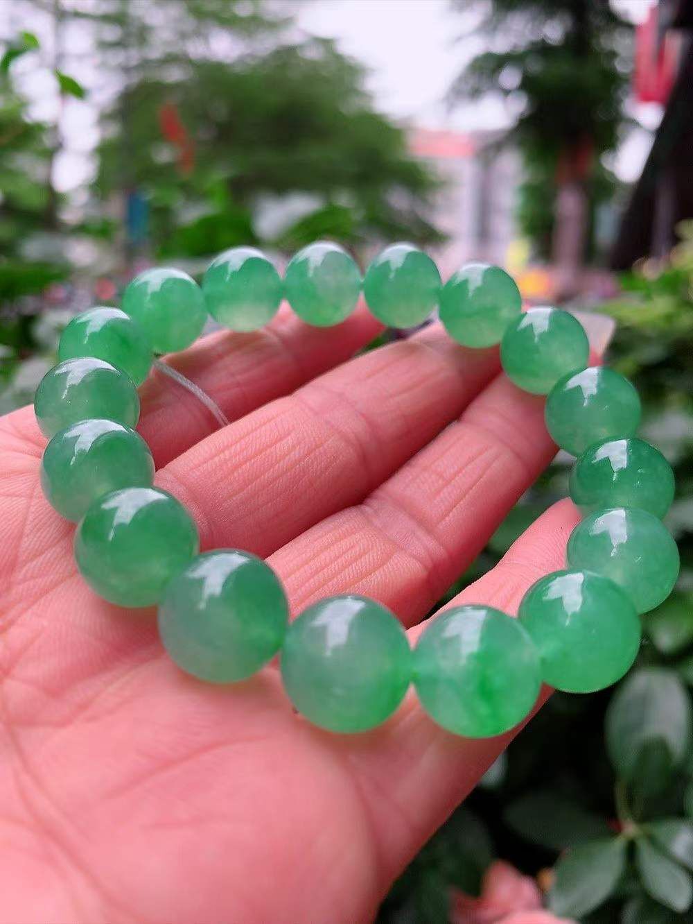 翡翠手串 (12mm直徑),天然翡翠A玉, 緬甸玉, Jade, Jadeite