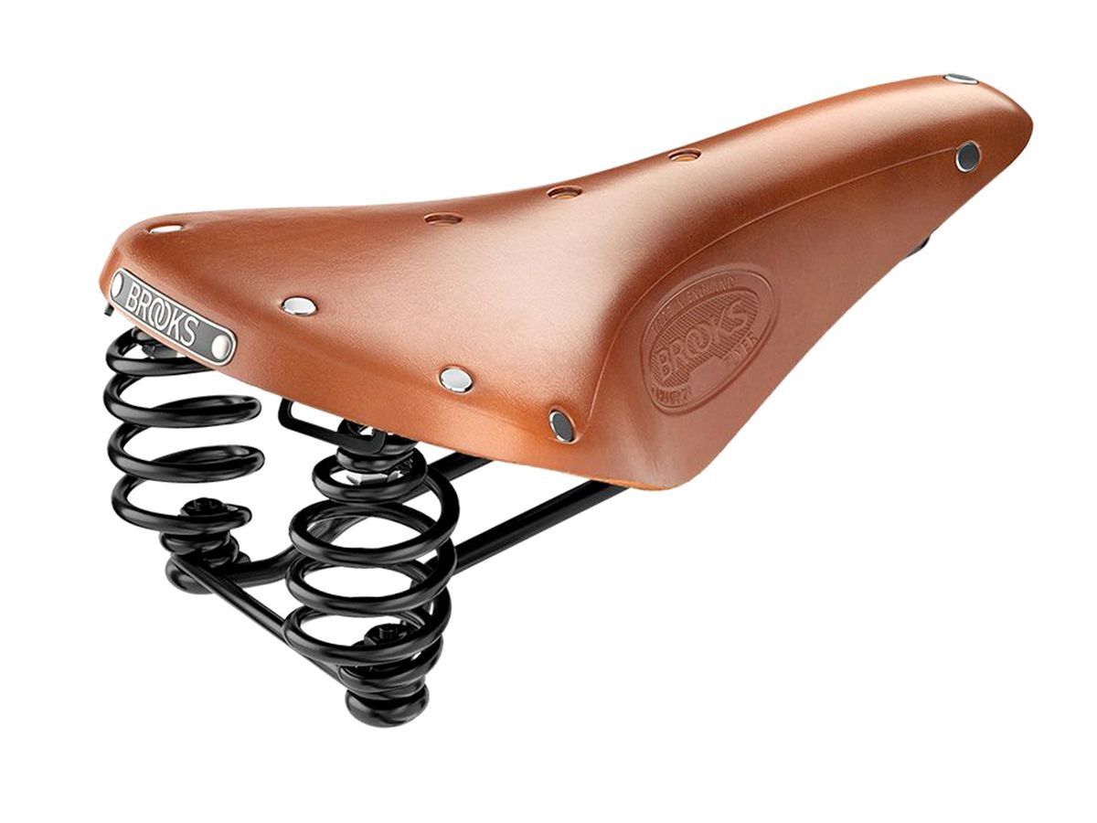 Brooks Leather FLYER 男用座墊 鐵弓 蜂蜜色