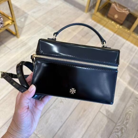 【預購】H042901 TORY BURCH  黑色平滑皮革盒子包