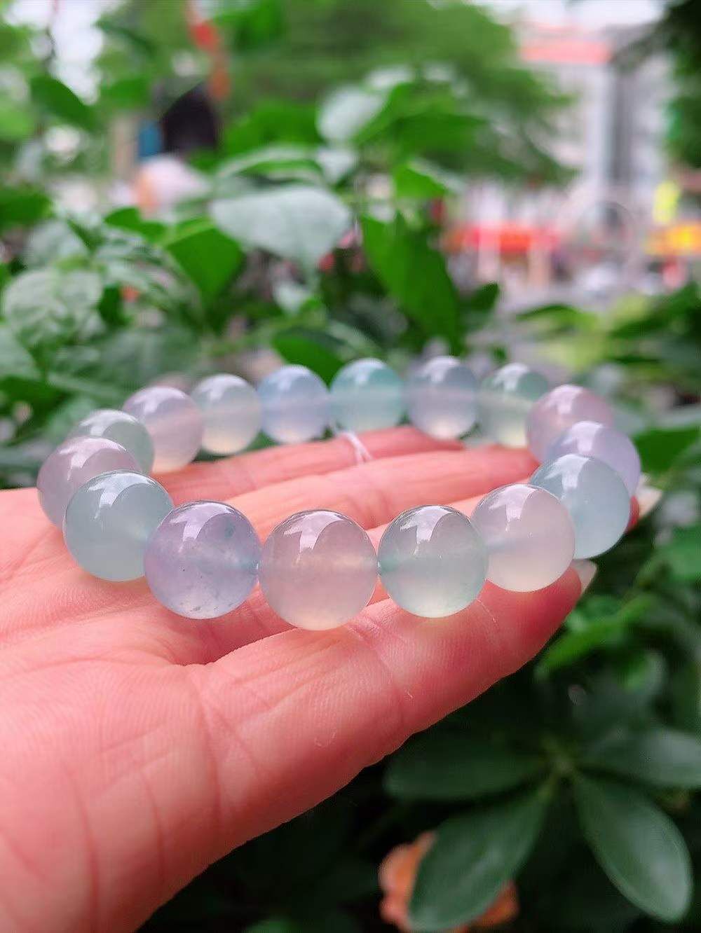 4165353 翡翠高冰多寶手串 (12.8mm直徑)